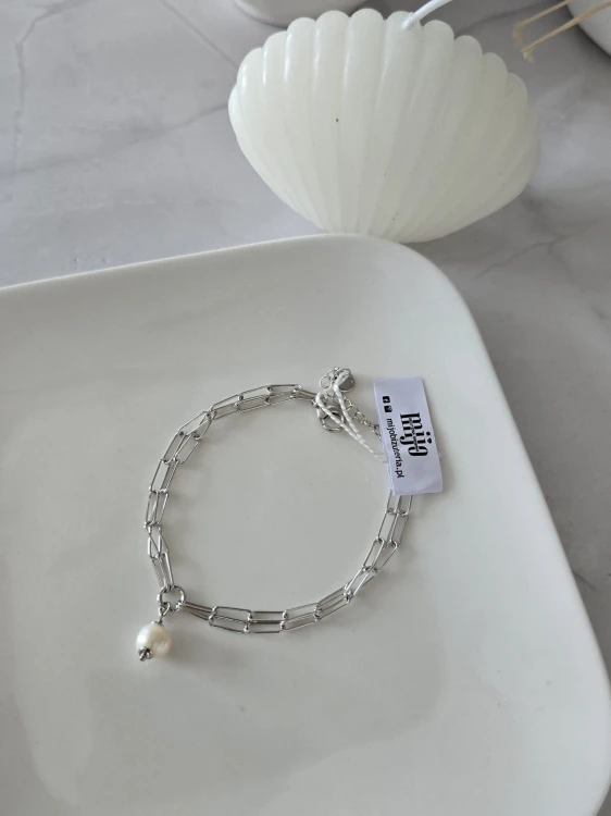 Bransoletka srebrna Perlina