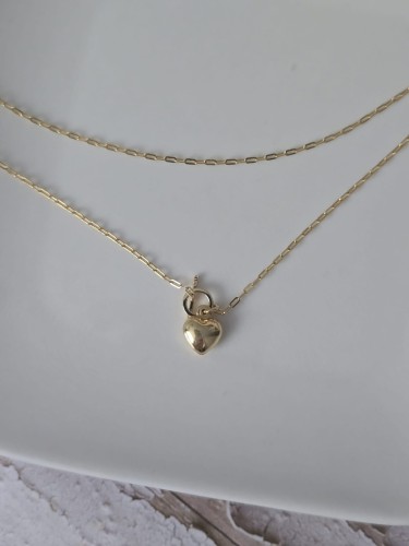 Naszyjnik Serce – złocone srebro 925