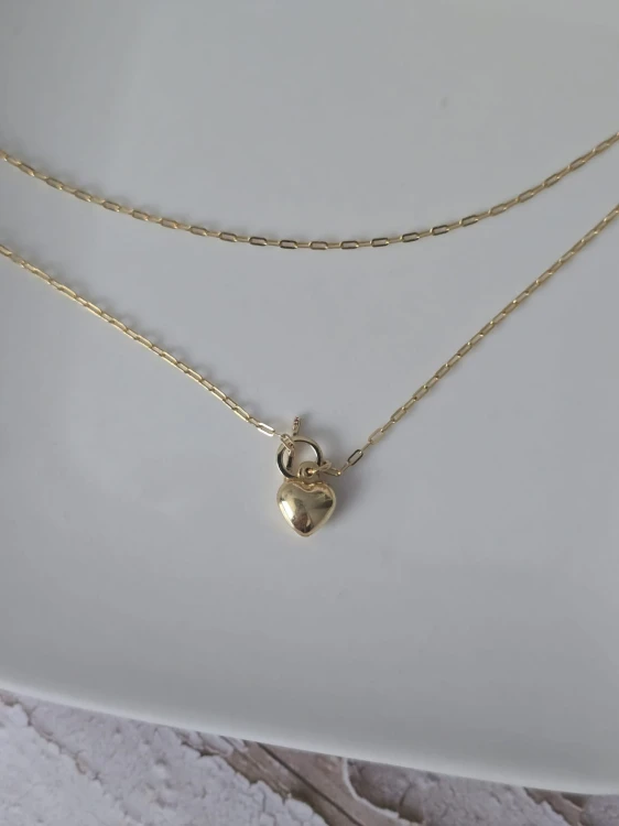Naszyjnik Serce – złocone srebro 925