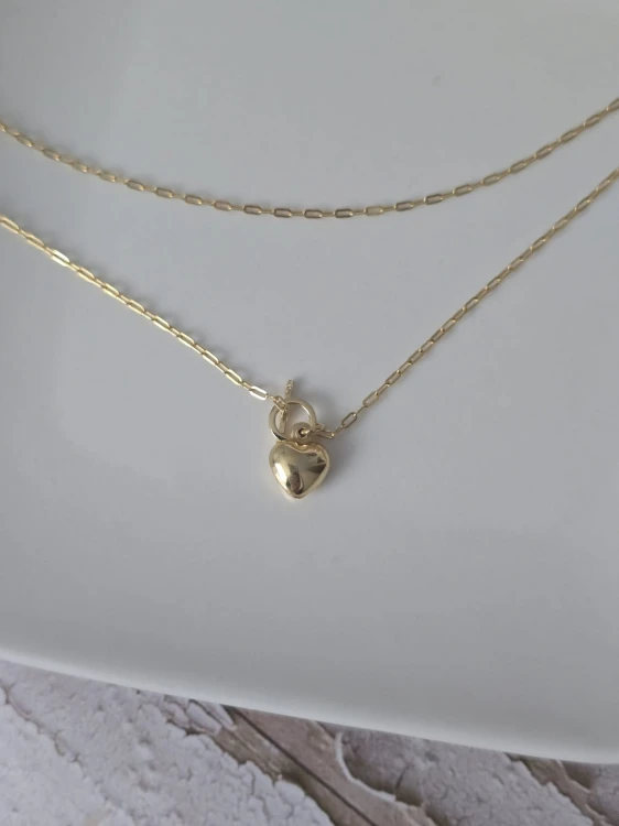 Naszyjnik Serce – złocone srebro 925