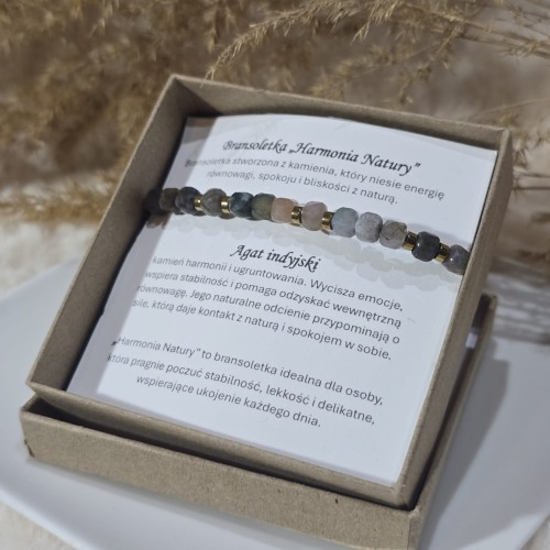Bransoletka "Harmonia Natury" z agatu