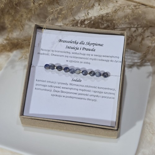 Bransoletka Zodiakalna Skorpion: Intuicja i Prawda - Sodalit