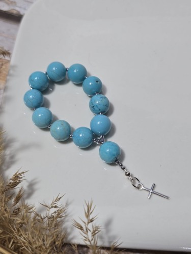 Różaniec z Magnezytu i Srebra próby 925 – Czystość i Wyciszenie