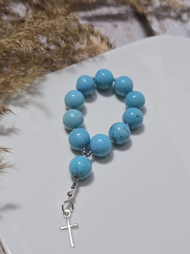 Różaniec z Magnezytu i Srebra próby 925 – Czystość i Wyciszenie