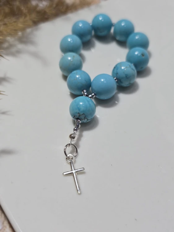 Różaniec z Magnezytu i Srebra próby 925 – Czystość i Wyciszenie