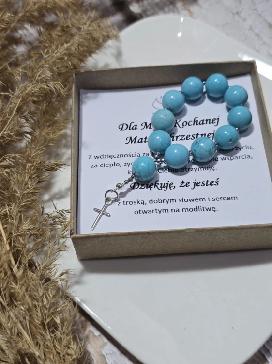 Różaniec z Magnezytu i Srebra próby 925 – Czystość i Wyciszenie