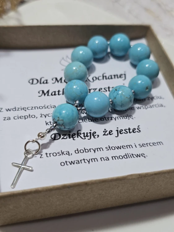 Różaniec z Magnezytu i Srebra próby 925 – Czystość i Wyciszenie