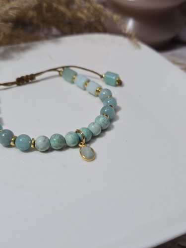 Morska Harmonia – Bransoletka z Jadeitem, Amazonitem i Turkusem Peruwiańskim