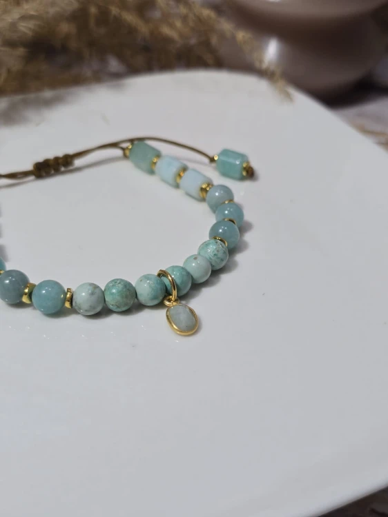 Morska Harmonia – Bransoletka z Jadeitem, Amazonitem i Turkusem Peruwiańskim