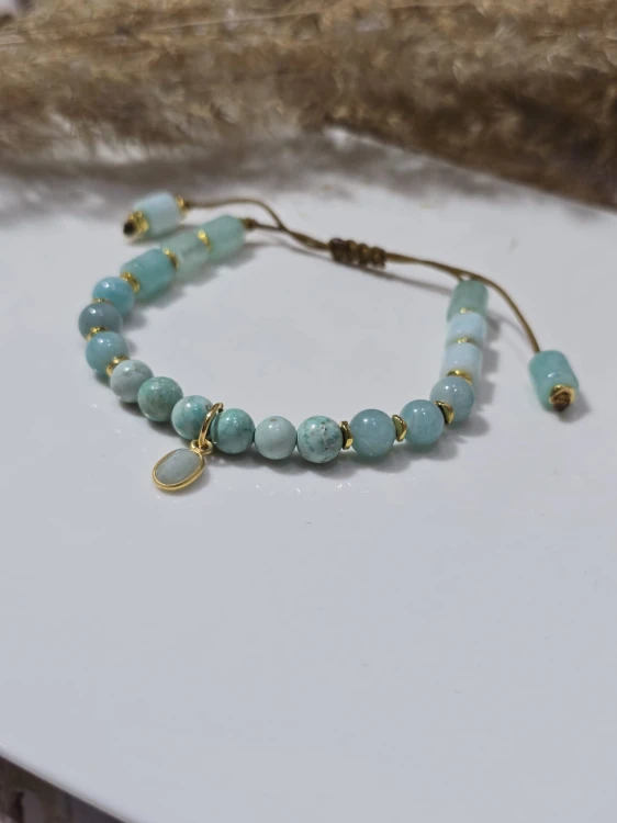 Morska Harmonia – Bransoletka z Jadeitem, Amazonitem i Turkusem Peruwiańskim