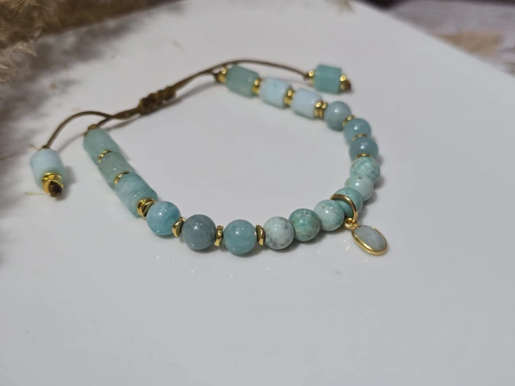 Morska Harmonia – Bransoletka z Jadeitem, Amazonitem i Turkusem Peruwiańskim
