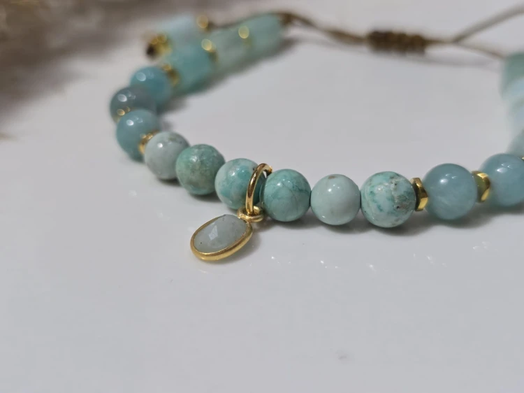 Morska Harmonia – Bransoletka z Jadeitem, Amazonitem i Turkusem Peruwiańskim